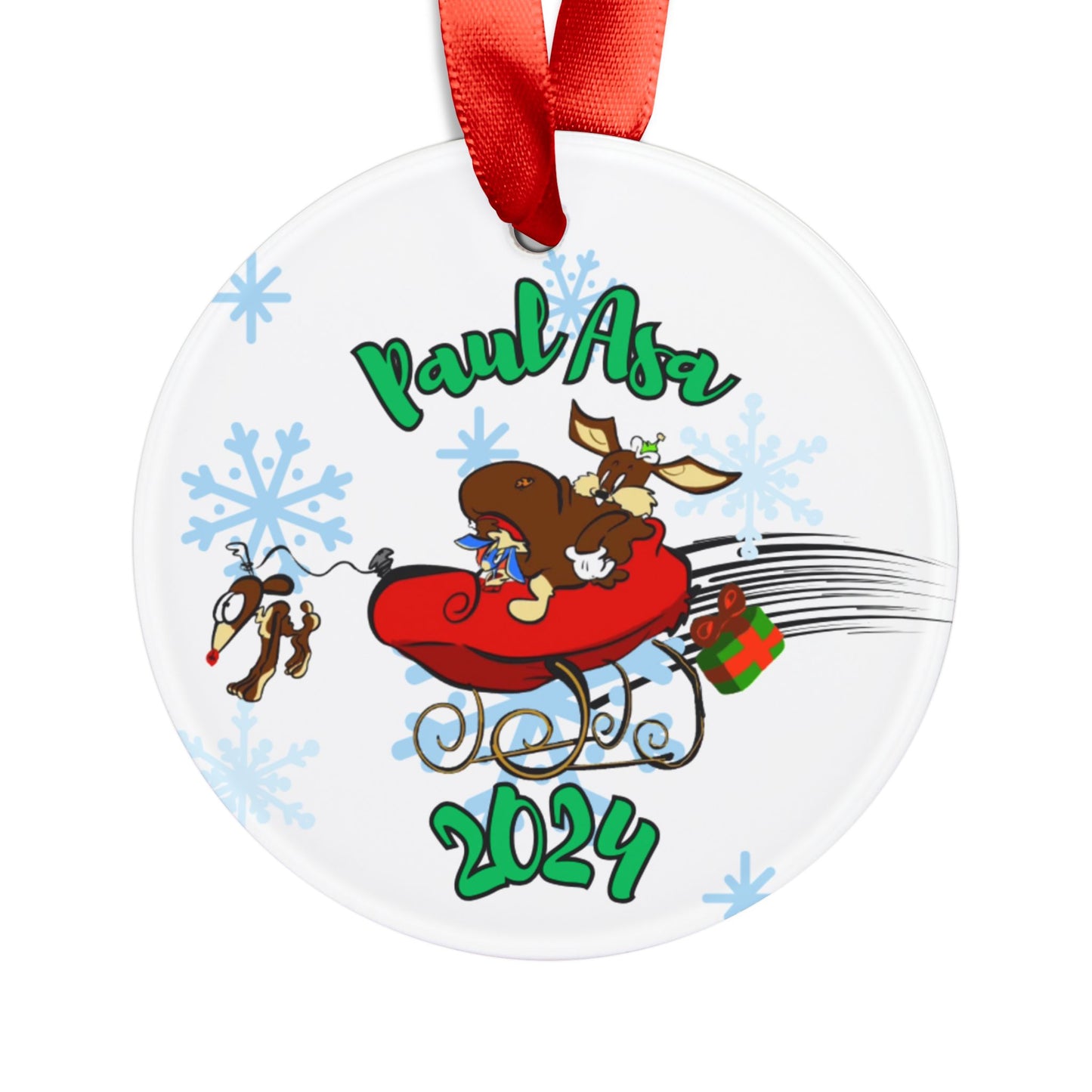 Alex & Bun Christmas Delivery Personalized Ornament