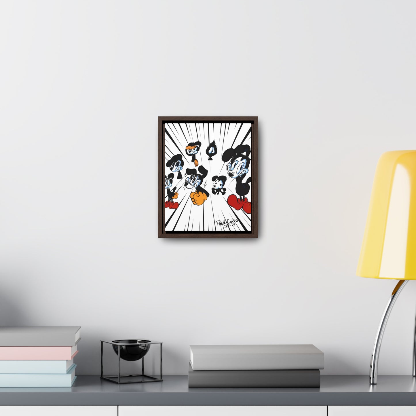 Puppy Love (Rubberhose) Gallery Canvas Wraps, Vertical Frame