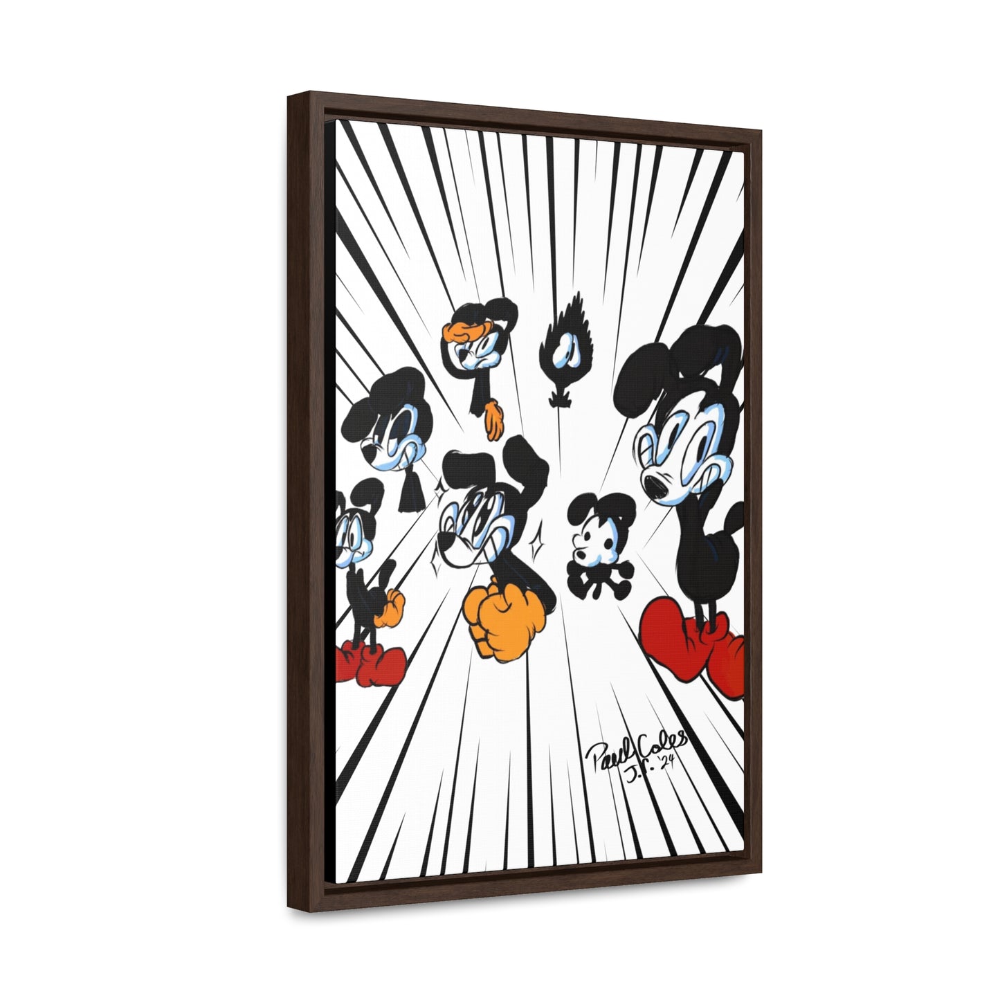 Puppy Love (Rubberhose) Gallery Canvas Wraps, Vertical Frame