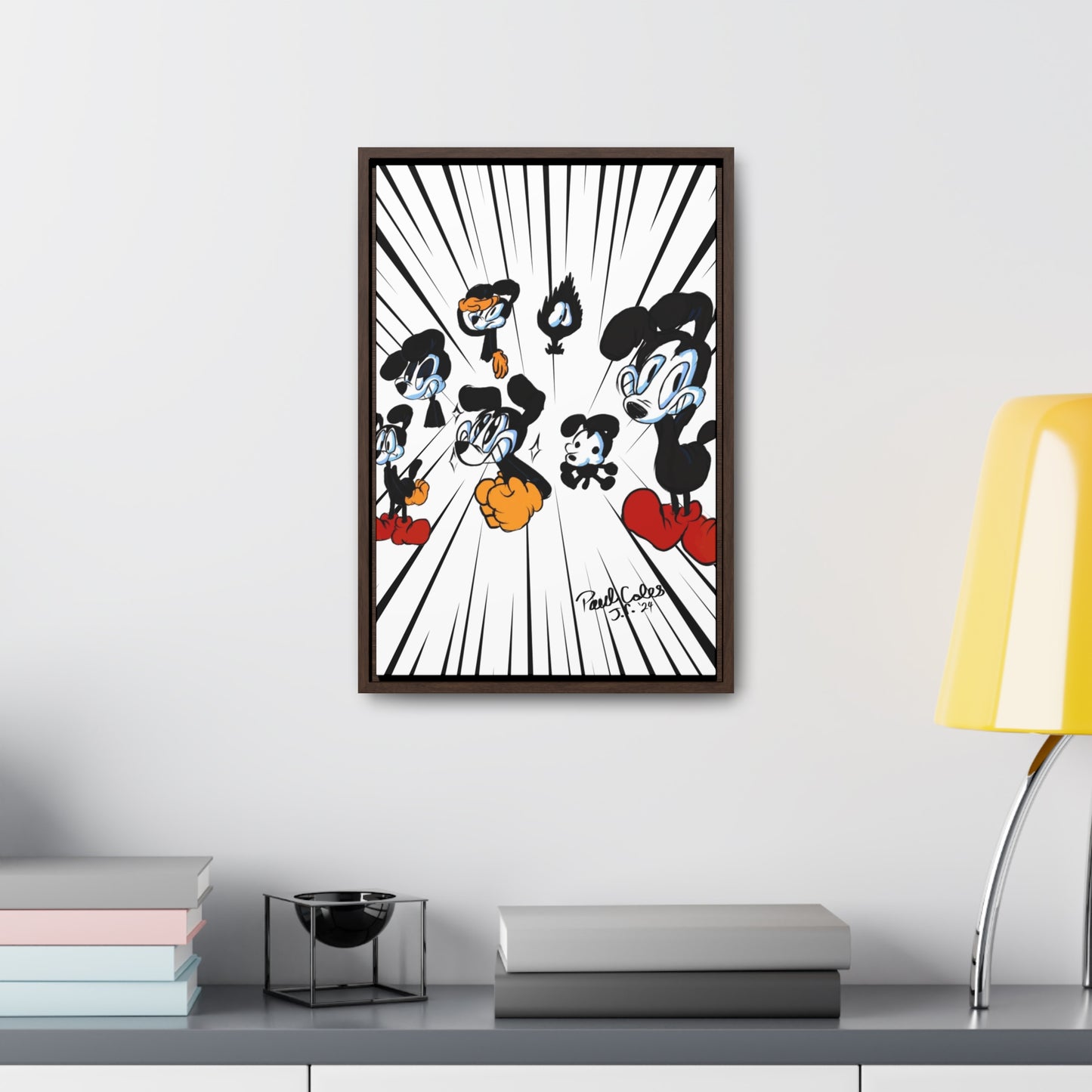 Puppy Love (Rubberhose) Gallery Canvas Wraps, Vertical Frame